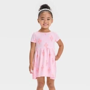 Cat & Jack NWT Girls' Pink Floral A-Line Dress Size 2T